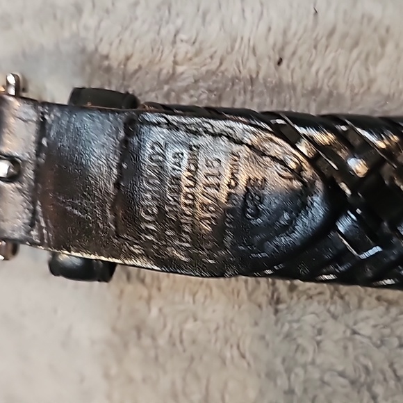 Men's Black Braided Belt. Leathertab bonded lacing. Size 46. Never worn - Picture 3 of 4